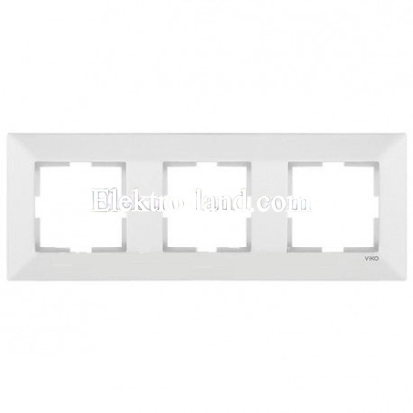 Рамка тройная  горизонтальная белая VIKO MERIDIAN 90979003-WH